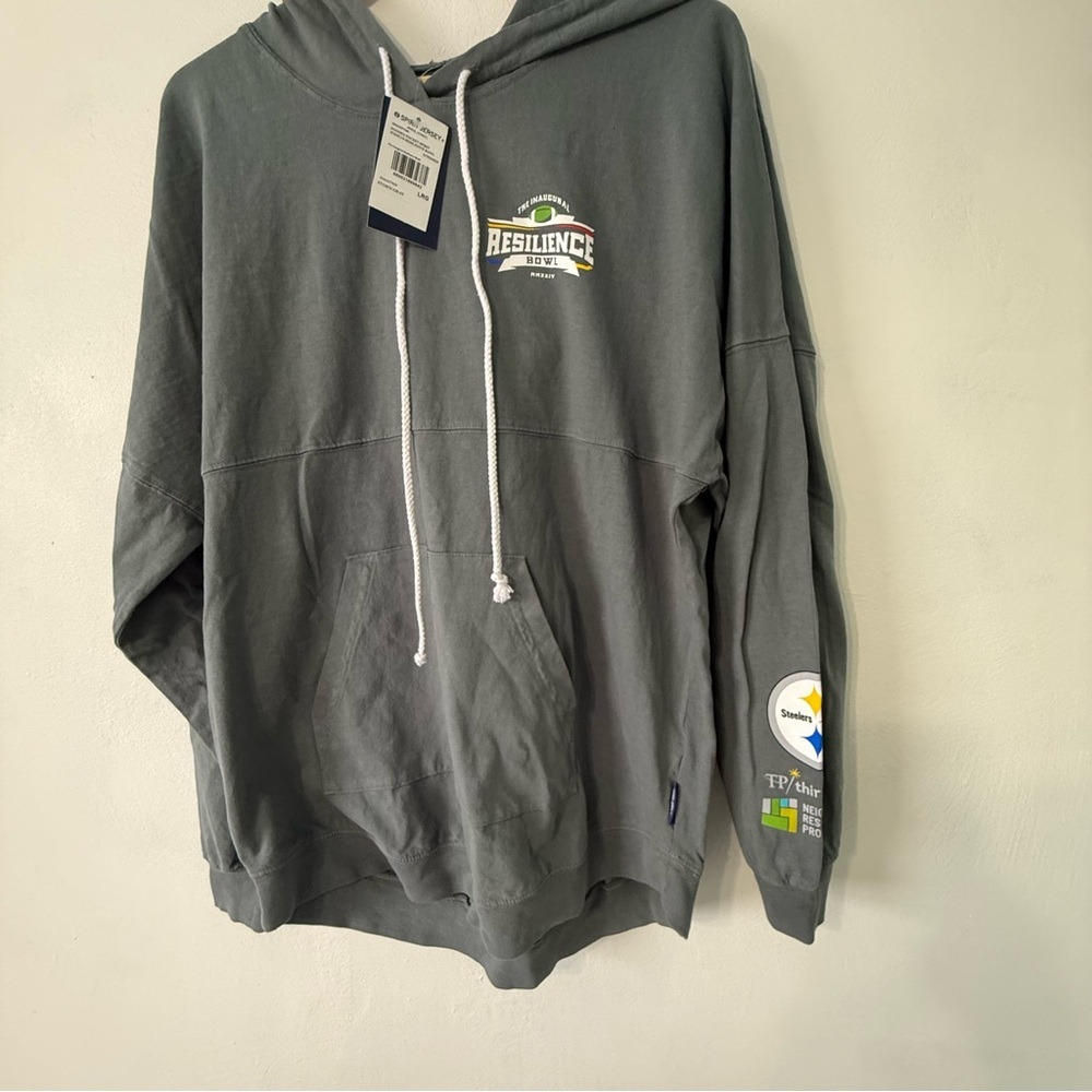 Spirit Jersey Resilience Bowl Pittsburgh Steelers Gray Hoodie